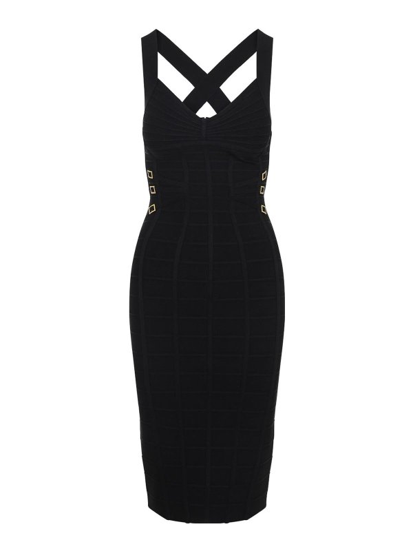 ELISABETTA FRANCHI: ニーレングスドレス - 膝丈ドレス - 黒