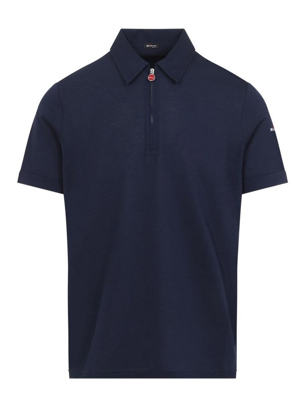 KITON: Polos  - Polo - Bleu Foncé