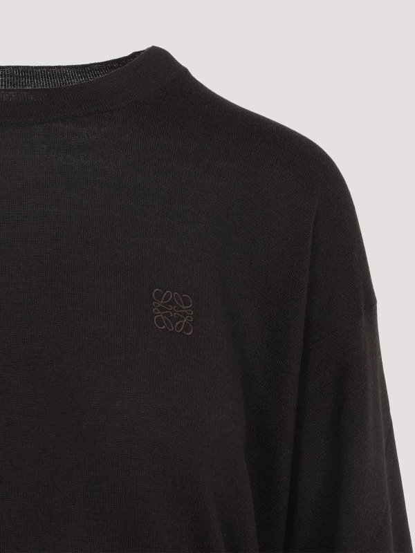 The Best Shops LOEWE: Suéteres con cuello pico - Suéter Cuello Redondo - Marrón