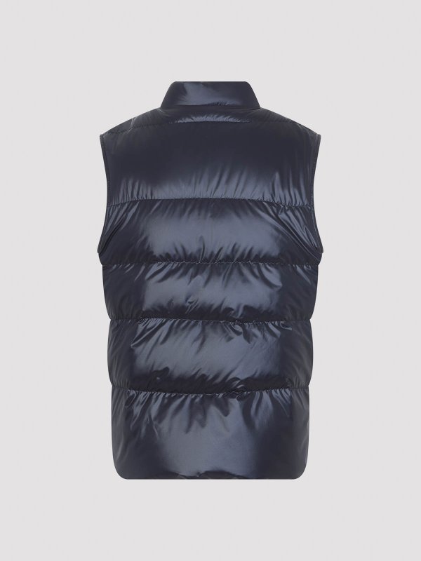 MONCLER: Chalecos  online - Chaleco - Azul Oscuro