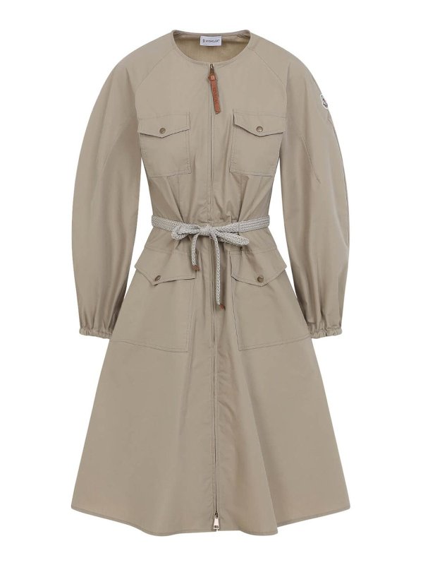 MONCLER: Robes courtes - Robe Courte - Beige
