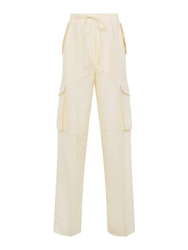 PHOEBE PHILO: casual trousers - Crushed Cargo Trousers