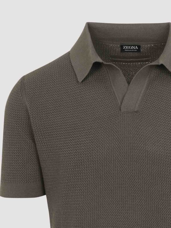 The Best Shops ZEGNA: ポロシャツ - ポロシャツ - ダークベージュ