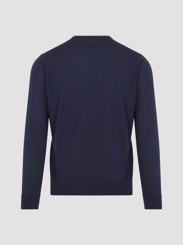 ZEGNA: Pull col rond online - Pull Col Rond - Bleu