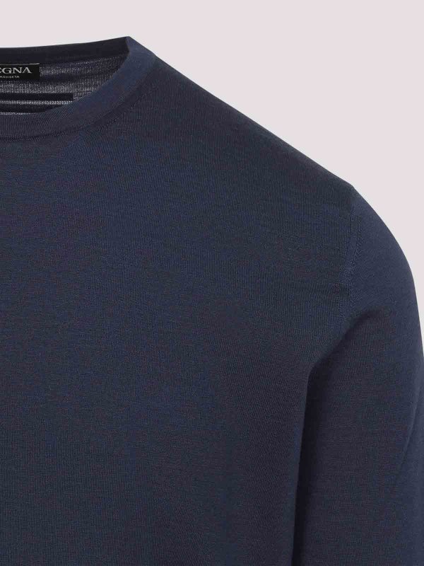 The Best Shops ZEGNA: Pull col rond - Pull Col Rond - Bleu