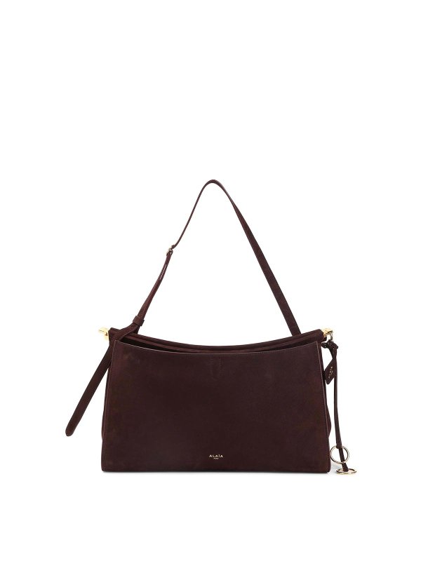 Alaïa: Handtaschen - Shopper - Dunkelrot