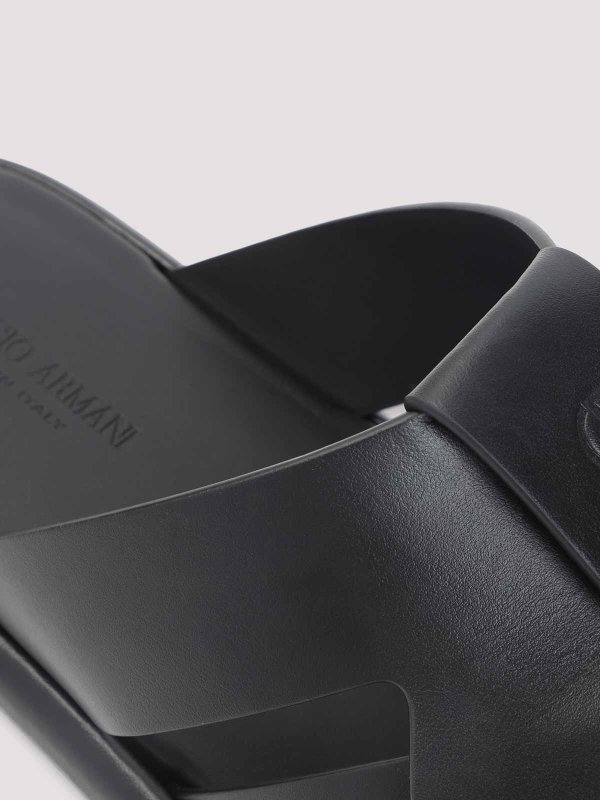 サンダル - 黒 shop online: GIORGIO ARMANI