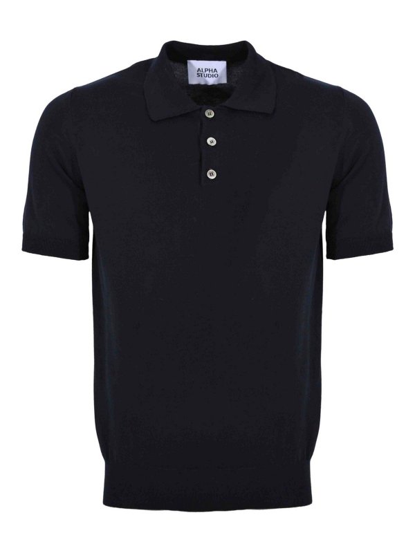ALPHA STUDIO: Polos  - Polo - Bleu
