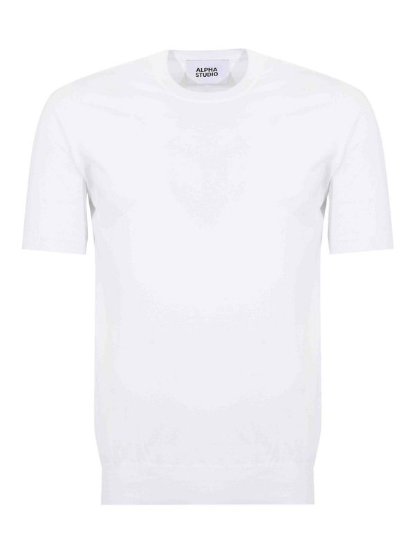 ALPHA STUDIO: Suéteres con cuello pico - Suéter Cuello Redondo - Blanco