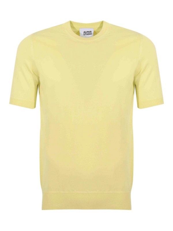 ALPHA STUDIO: Pull col rond - Pull Col Rond - Jaune