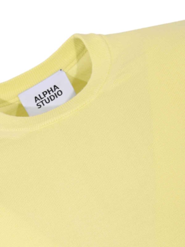 The Best Shops ALPHA STUDIO: Pull col rond - Pull Col Rond - Jaune