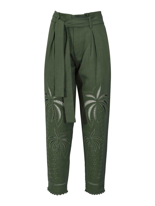 AMOSA: casual trousers - Linen blend trousers
