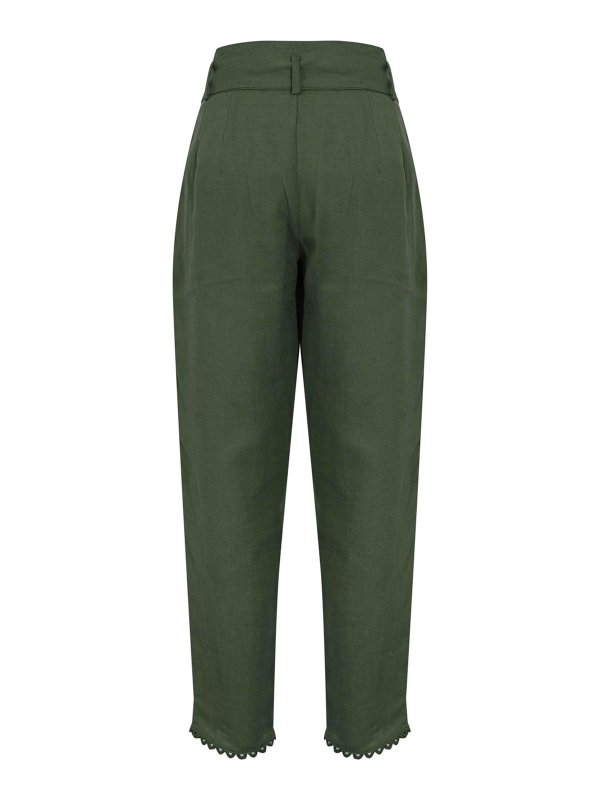 AMOSA: casual trousers online - Linen blend trousers