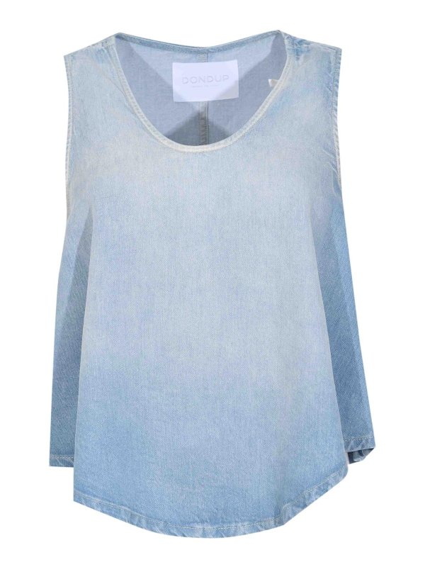 DONDUP: Tops y camisetas sin mangas - Top - Denim