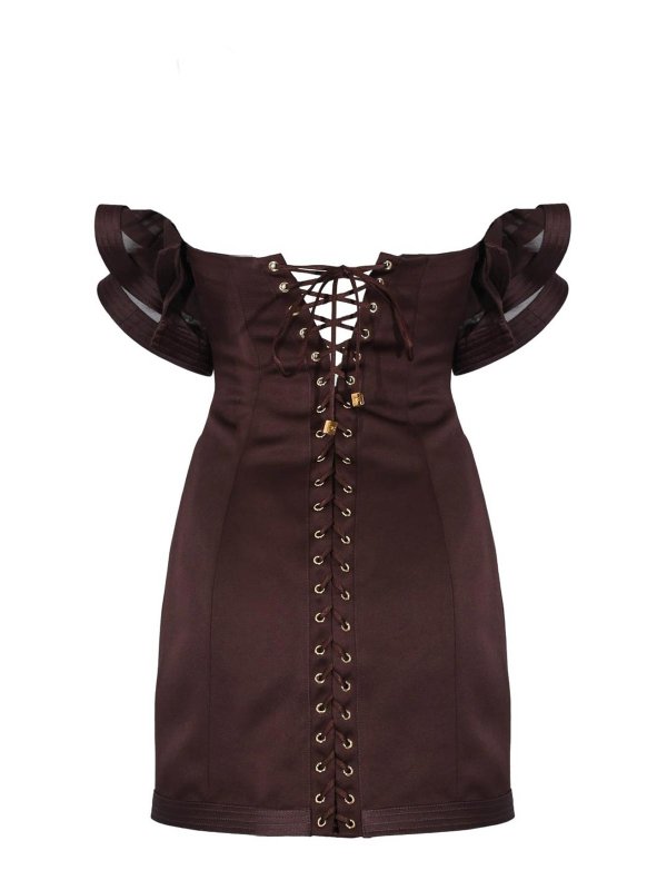 ELISABETTA FRANCHI: ショートドレス online - ショートドレス - ブラウン
