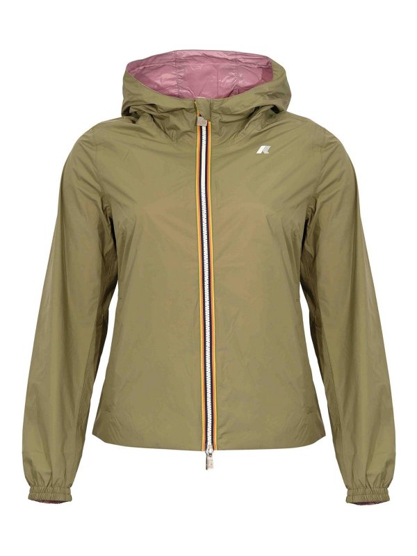 K-WAY: casual jackets - Reversible Green  Jacket