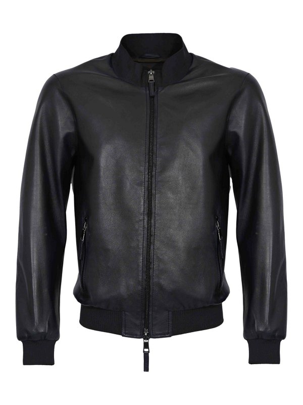LEATHER AUTHORITY: Lederjacken - Lederjacke - Blau