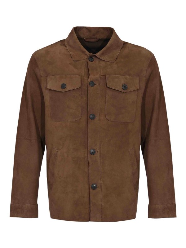 LEATHER AUTHORITY: Lederjacken - Lederjacke - Orange