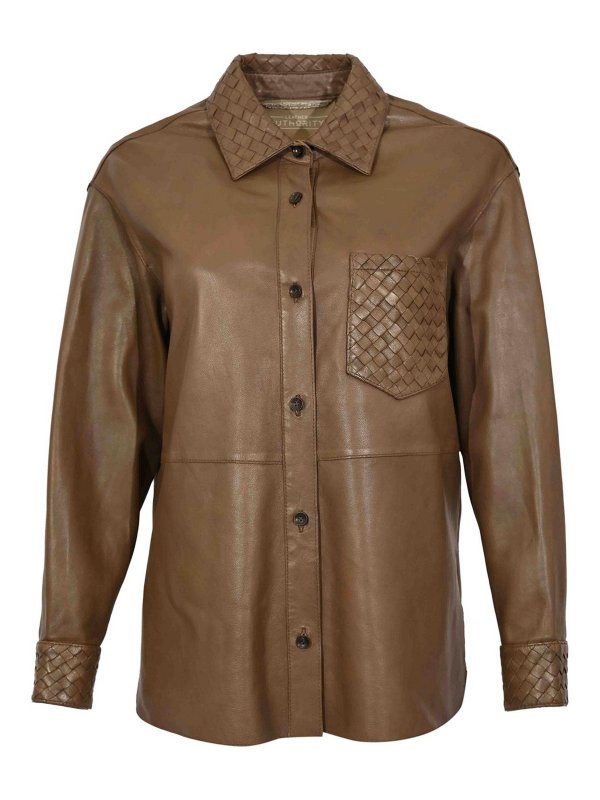 LEATHER AUTHORITY: Lederjacken - Lederjacke - Beige