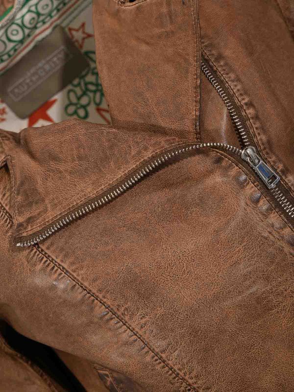 The Best Shops LEATHER AUTHORITY: Lederjacken - Lederjacke - Beige