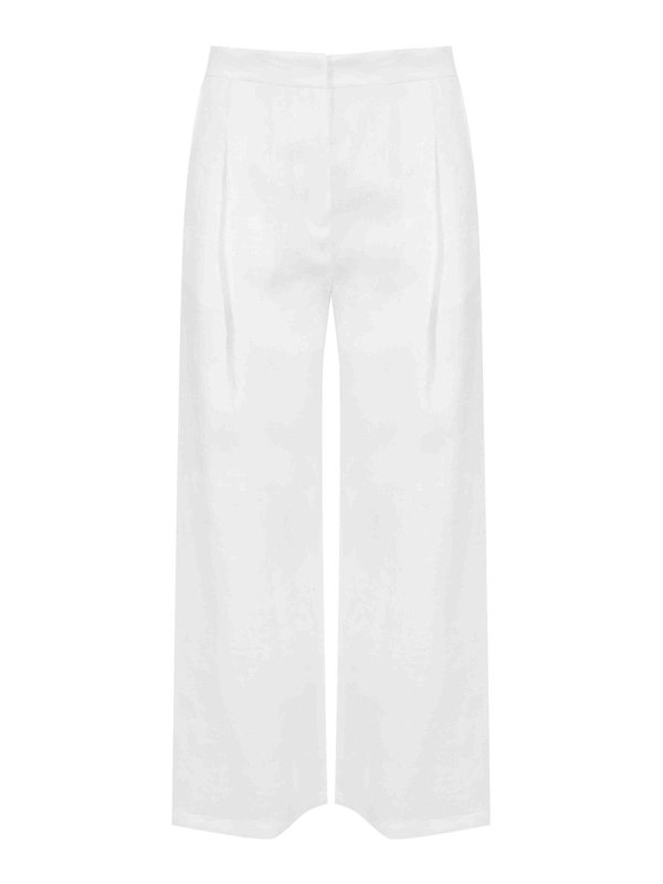 MAX MARA STUDIO: カジュアルトラウザー - カジュアルパンツ - 白