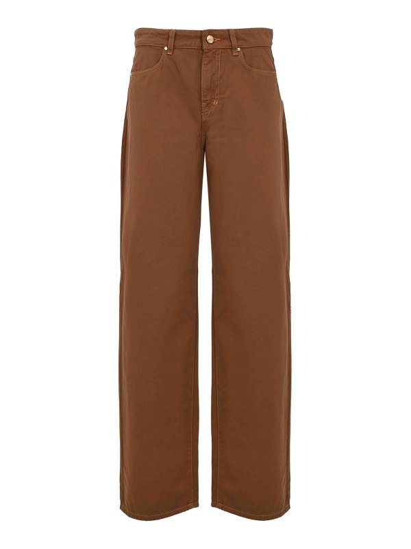 MAX MARA STUDIO: カジュアルトラウザー - カジュアルパンツ - ダークブラウン