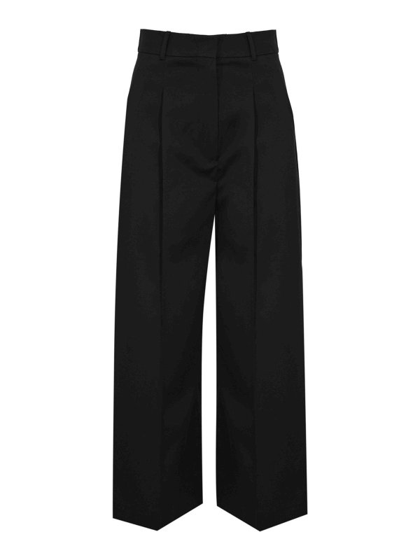 MAX MARA STUDIO: カジュアルトラウザー - カジュアルパンツ - 黒