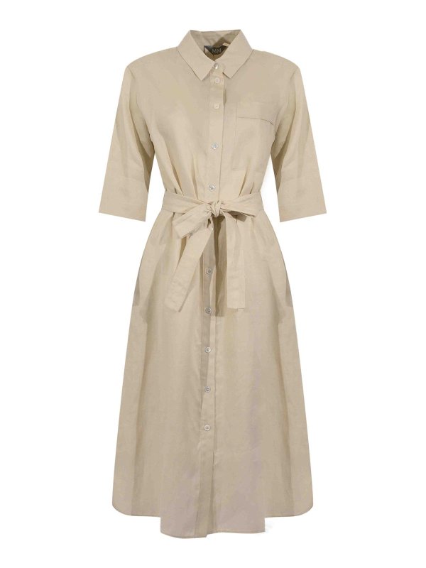 MM6 MAISON MARGIELA: ニーレングスドレス - 膝丈ドレス - 白