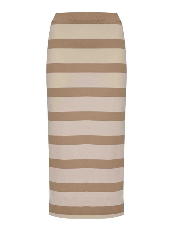 MM6 MAISON MARGIELA: ニーレングススカート＆ミディ丈 - 膝丈/ミディスカート - 白