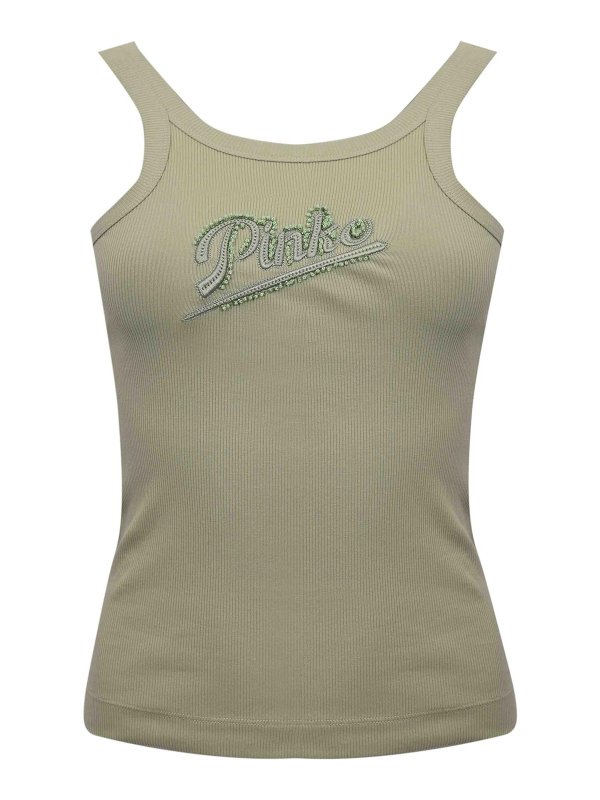Pinko: Tops y camisetas sin mangas - Top - Verde