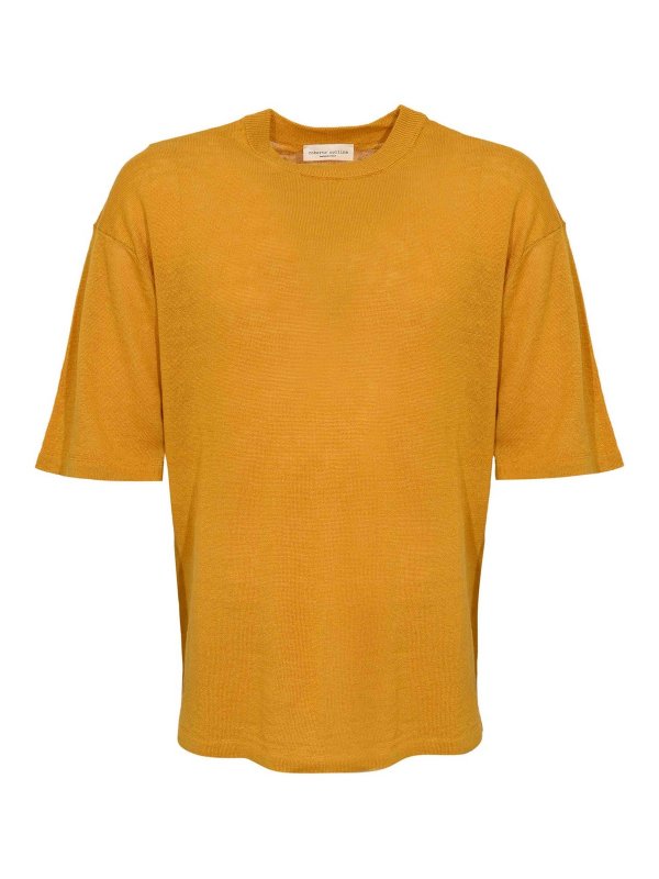 ROBERTO COLLINA: T-shirts - T-Shirt - Gelb