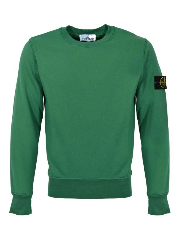 STONE ISLAND: Sudaderas y suéteres - Sudadera - Verde