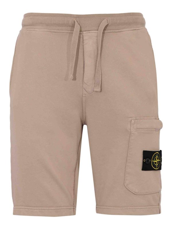 STONE ISLAND: トラウザーショーツ - ショートパンツ - キャメル