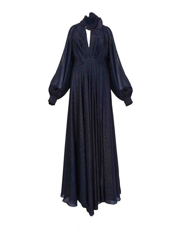 TARIK EDIZ : イブニングドレス - イブニングドレス - ブルー