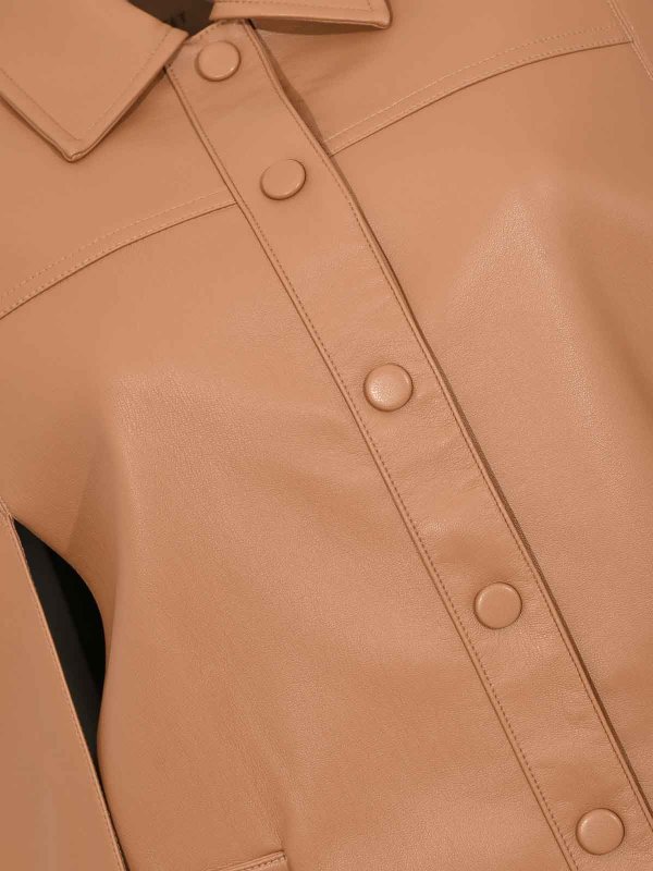 The Best Shops TWINSET: leather jacket - Leather Effect Cape Jacket