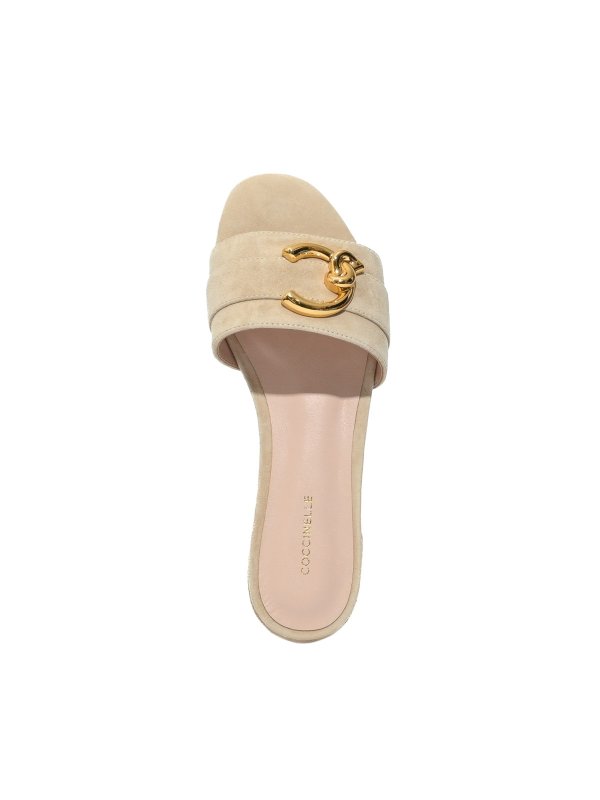 The Best Shops COCCINELLE: sandals - C-Me Suede Sandshell Sandals