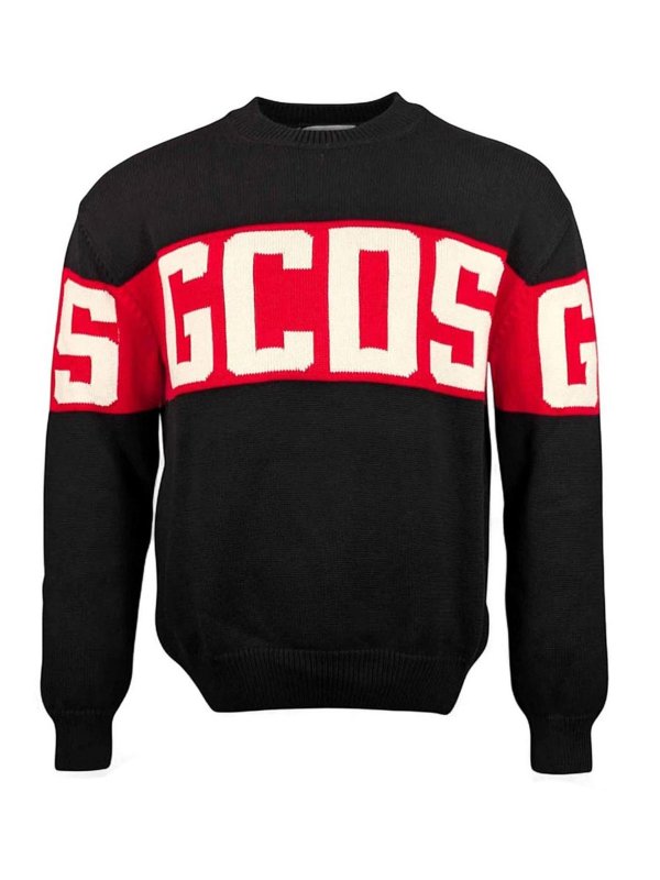 GCDS: Pull col rond - Pull Col Rond - Noir