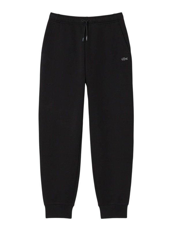 LACOSTE: casual trousers - Black Pants