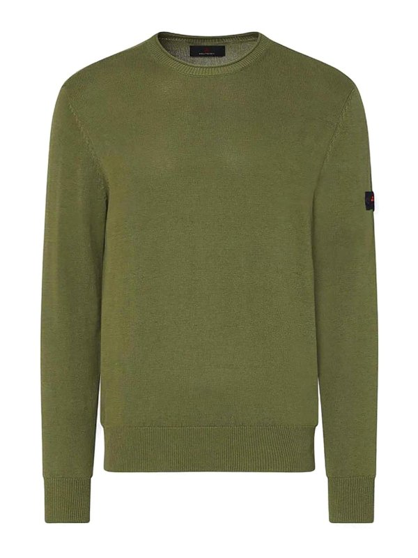 PEUTEREY: Strickpullover mit Rundhalsausschnitt - Rundhalspullover - Grün