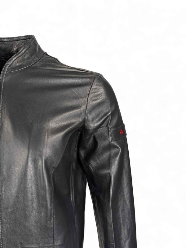 PEUTEREY: leather jacket online - Black jackets