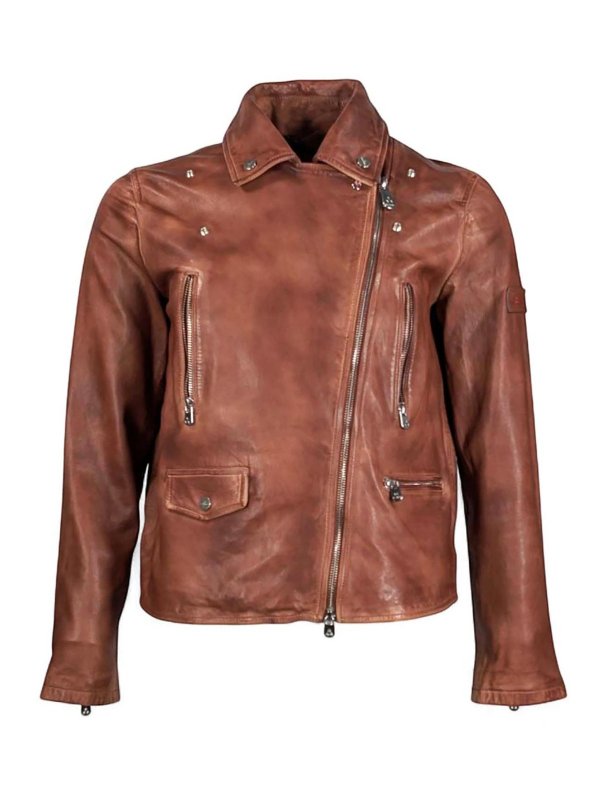 PEUTEREY: giacche in pelle - Giacconi Marrone