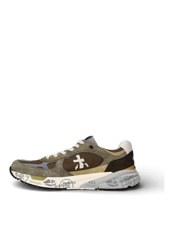 The Best Shops PREMIATA: trainers - Green+Brown Sneakers
