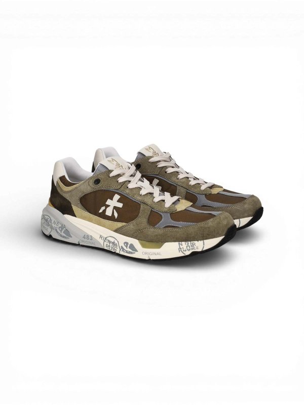 Green+Brown Sneakers shop online: PREMIATA