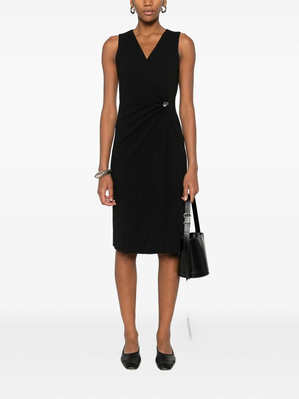 CALVIN KLEIN: ニーレングスドレス online - 膝丈ドレス - 黒
