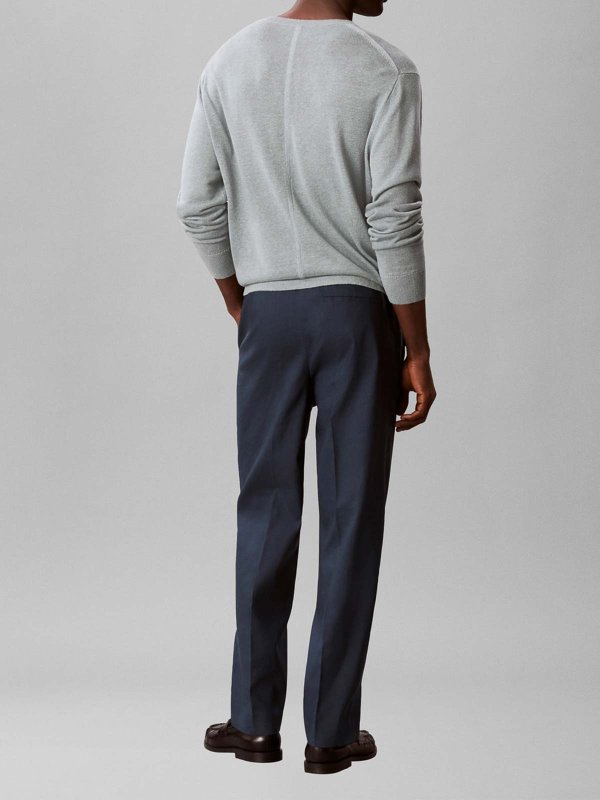 The Best Shops CALVIN KLEIN: casual trousers - Tapered Linen Lyocell Pant