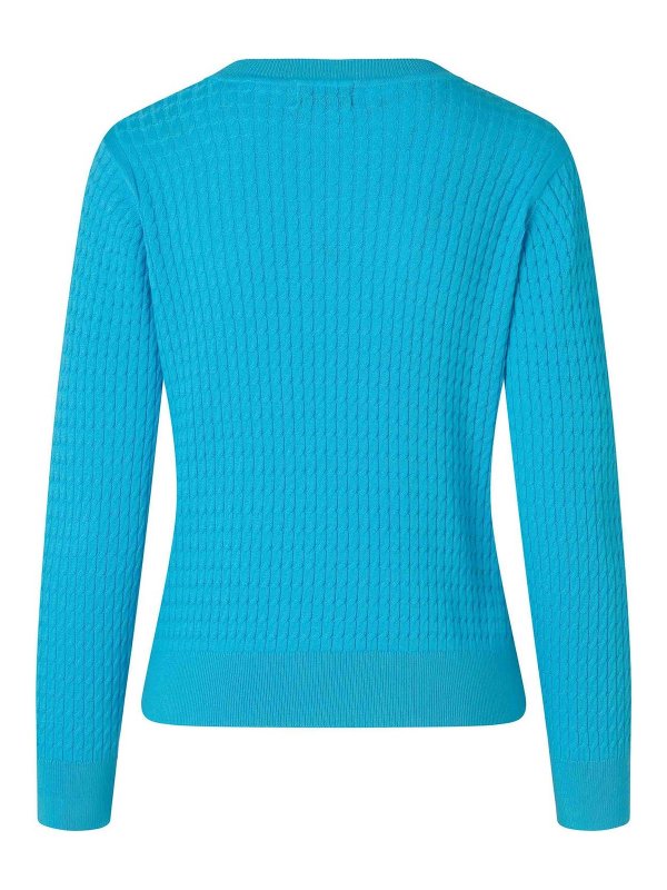 CONTE OF FLORENCE: Strickpullover mit Rundhalsausschnitt online - Rundhalspullover - Hellblau