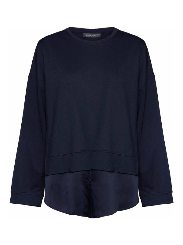 ELENA MIRO`: Sudaderas y suéteres - Sudadera - Azul