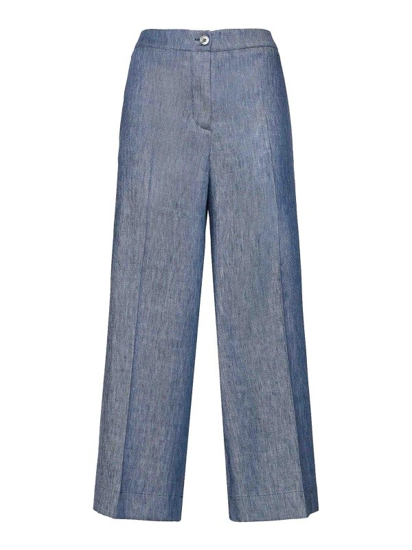 ELENA MIRO`: casual trousers - Mariner