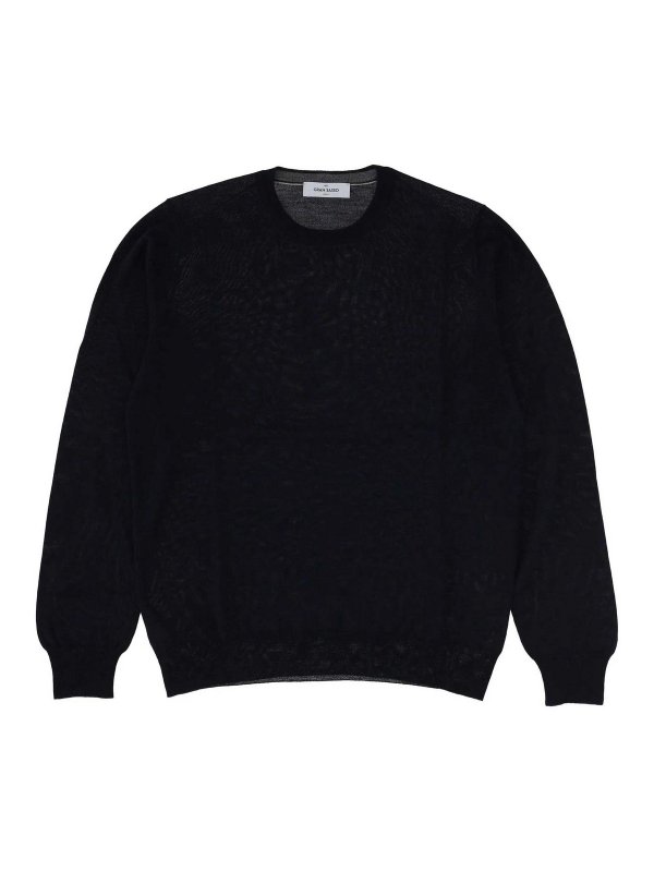 GRAN SASSO: Strickpullover mit Rundhalsausschnitt - Rundhalspullover - Schwarz