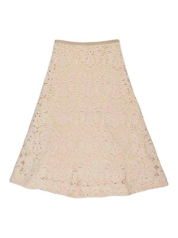 INCOTEX: Jupes midi et au genou - Jupe Midi - Beige